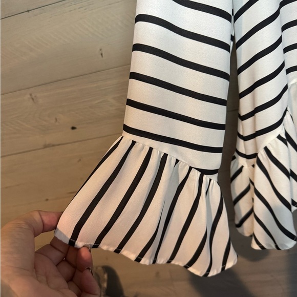 Black and White Striped Women's Top - Picture 7 of 7